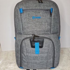 Gray and Blue Poso Men's/ Women's Laptop/travel Backpack